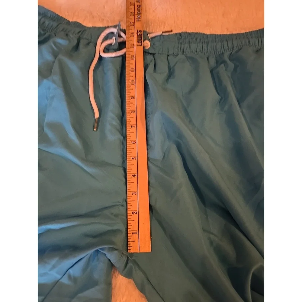 Kailua Surf Board Shorts Mens 5X Green Blue Teal‎ Mesh Lined Swimwear Drawstring